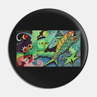 Fish abstract Pin