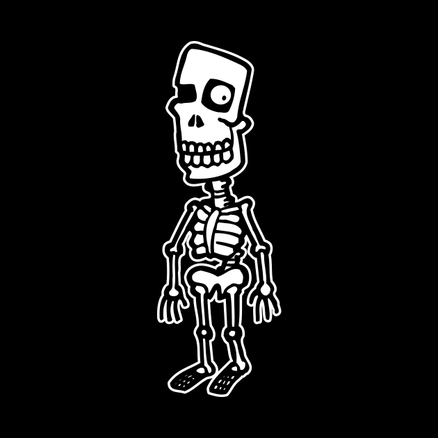 Dork Skeleton {DARK shirts} by SideShowDesign