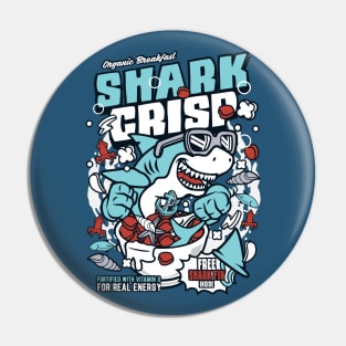 Retro Cereal Box Shark Crisp // Junk Food Nostalgia // Cereal Lover Pin