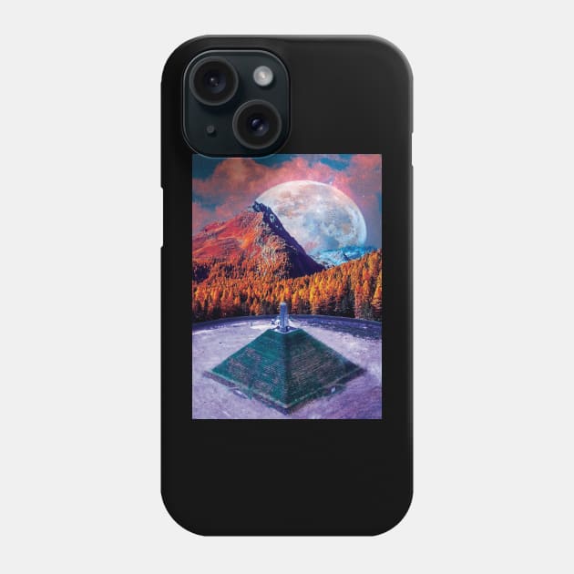 Pyramid Space Outer Galaxy Phone Case by JeffDesign