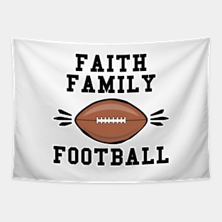 Faith Family Football Tapestry