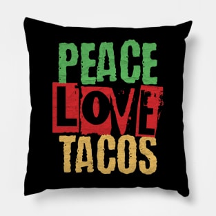 Peace Love Tacos Cinco De Mayo Pillow
