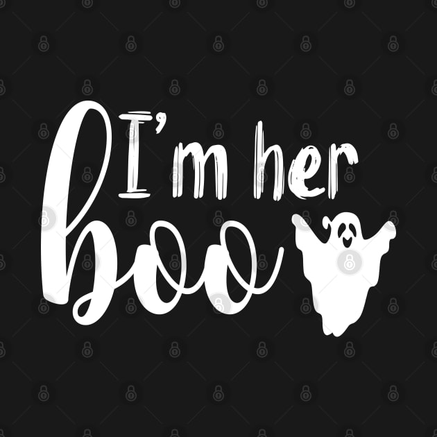 I'm Her Boo | White Text Couples Halloween by Estrytee