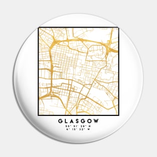 GLASGOW SCOTLAND CITY STREET MAP ART Pin