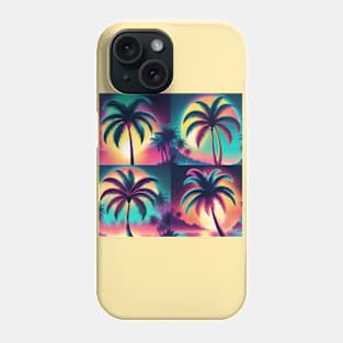 4 Square Palm Trees Phone Case