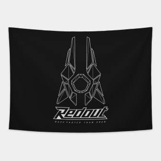 Redout - Wireframe Neptune White Tapestry