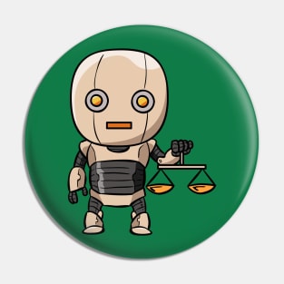 Libra Robotic Zodiac Sign Pin