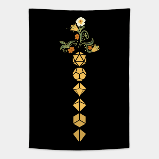 Plants and Flowers Polyhedral Dice Sword Tabletop RPG Tapestry