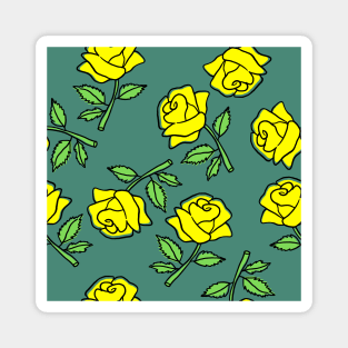 Yellow Roses in Alexandrite Color Magnet