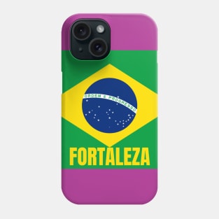 Fortaleza City in Brazilian Flag Phone Case