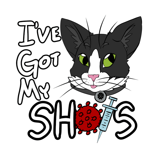 I've Got My Shots (Tuxedo Cat, COVID) by malafight