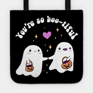 You are so boo-tiful a cute ghost couple for halloween Tote