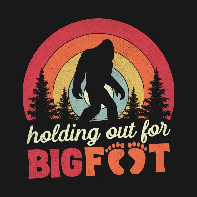 Holding Out For Bigfoot Valentine's Day Sasquatch Gift by Teewyld