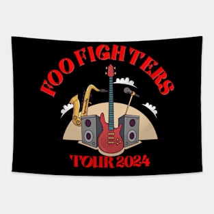 Foo Fighters Tour 2024 T shirt Red Tapestry