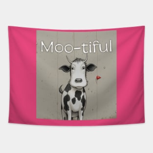 Cow with Moo-tiful day Tapestry