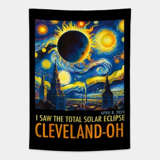 I saw the total eclipse Cleveland Ohio Tapestry