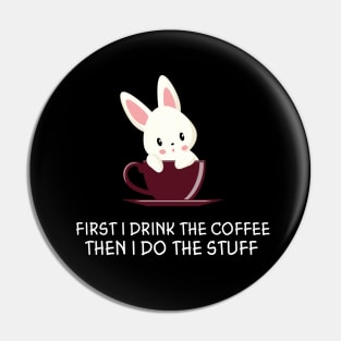 bunnies with coffee Pin