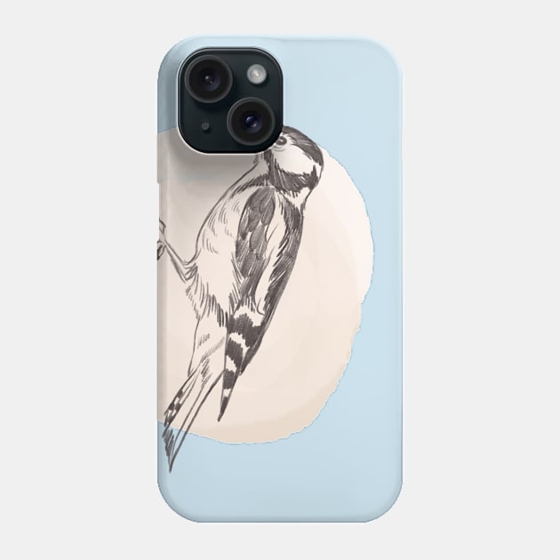 Hand drawn illustration of woodpecker bird Phone Case by Lshvsk