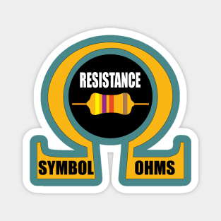 Resistance ohms symbol and Resistor Design for Electrical engineering Students and Electricians and engineers Magnet