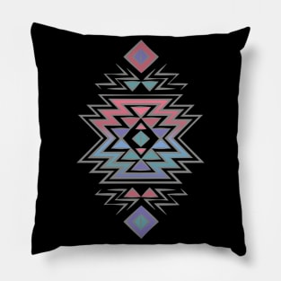 Vintage Pattern design purple green and pink Pillow