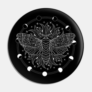 Satin Moth | Moon Phases Pin