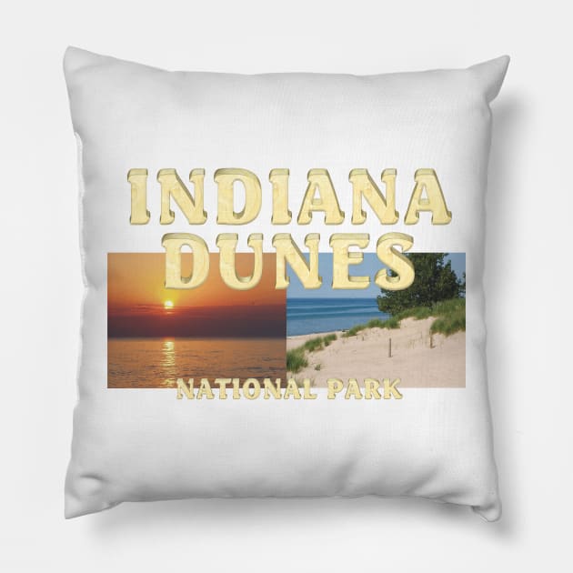 Indiana Dunes National Park Pillow by teepossible