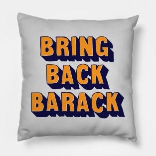 Bring Back Barack Navy and Orange Design Pillow