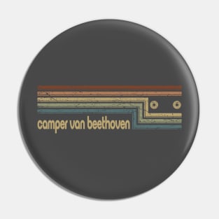 Camper Van Beethoven Cassette Stripes Pin