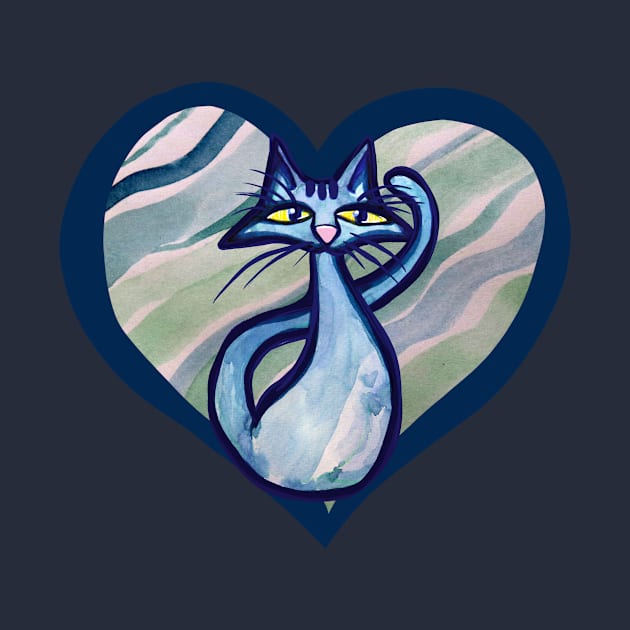 Blue Cat Love by bubbsnugg