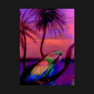 MAUVE TINTED TROPICAL PARROT SUNSET T-Shirt