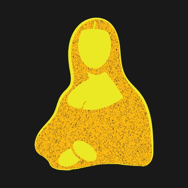 Pop Minimal Lemon Yellow Mona Lisa by pelagio