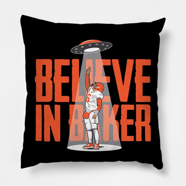 Baker Mayfield Believein Baker Pillow by Chunta_Design