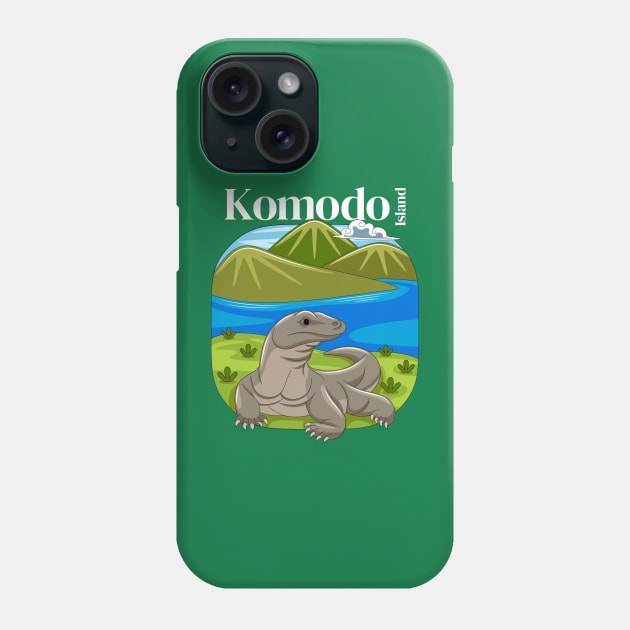 Komodo Island (Indonesia Travel) Phone Case by MEDZ