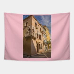 Buildings in Tartini Square in Piran Tapestry