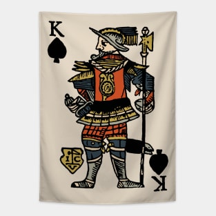 Original Standard Character of Playing Card King of Spades Tapestry