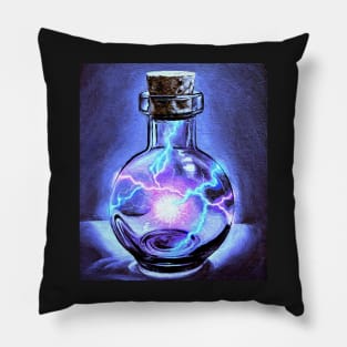 Dark magic electric witches spell potion bottle Pillow