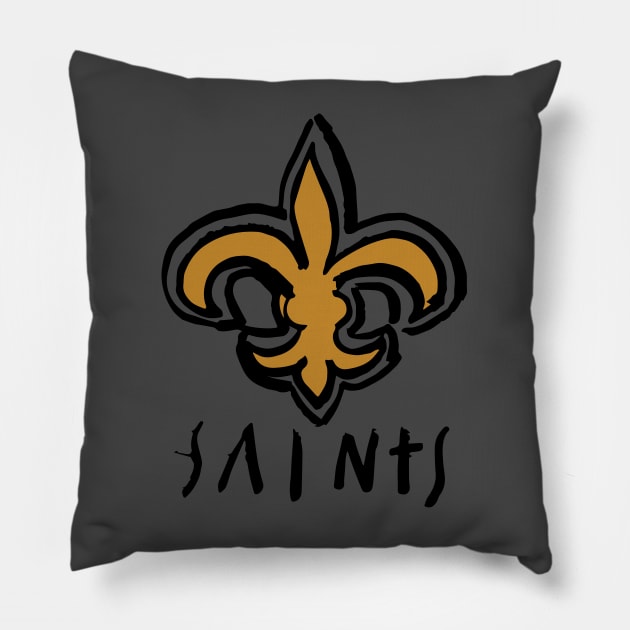 New Orleans Saiiiints 15 Pillow by Very Simple Graph