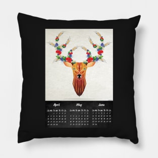 deer spring calendrier 2020 Pillow