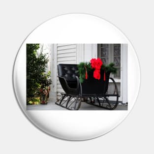 Antique Sleigh On The Porch Pin