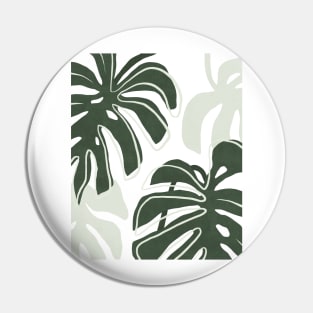 Green Monstera leaves pattern Pin