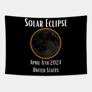 Solar Eclipse United States Total Eclipse Gift For American April 8th 2024 Astronomy Sun Moon Space Enthusiast Tapestry