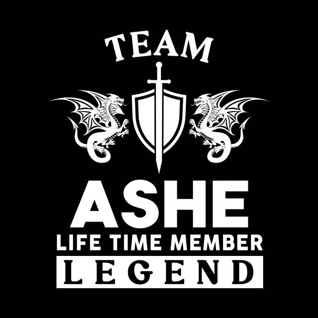 Ashe Name T Shirt - Ashe Life Time Member Legend Gift Item Tee by unendurableslemp118