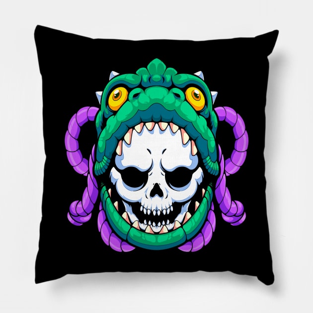 Dino skull Pillow by Saka