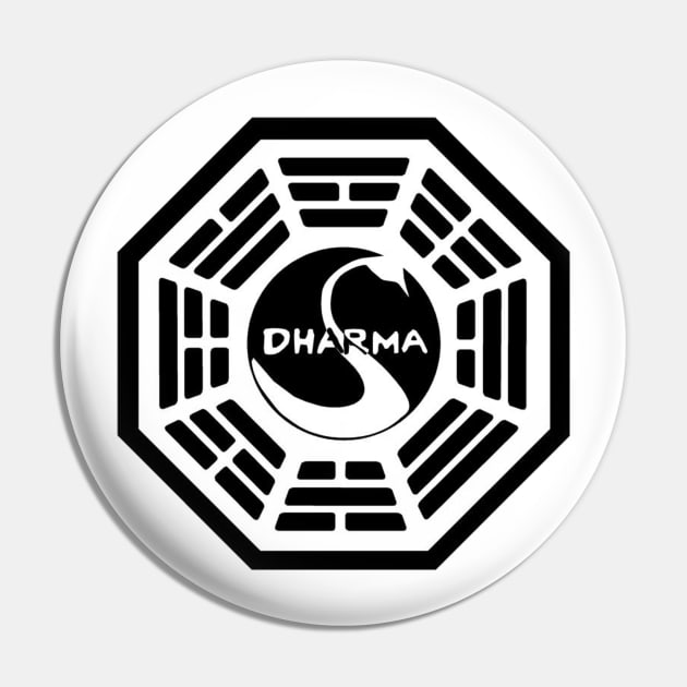 Dharma Initiative Swan Front and back Pin by RobinBegins