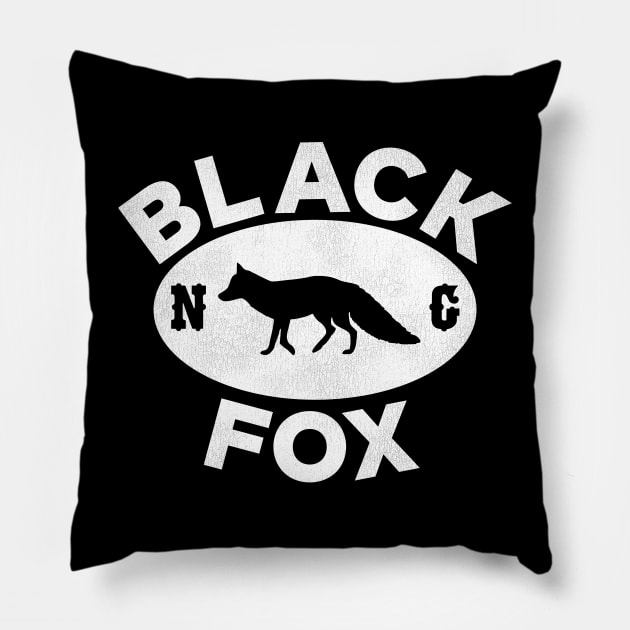 Defunct New Glasgow Black Foxes Hockey Team Pillow by Defunctland