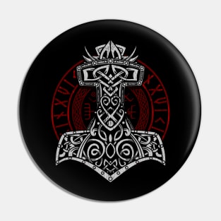 Viking Norse God Hammer - Mjolnir Pin