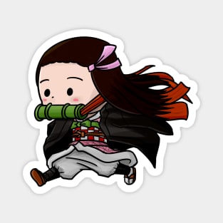 Chibi Nezuko Running Magnet