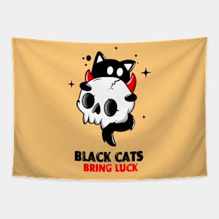 BLACK CATS BRING LUCK Tapestry