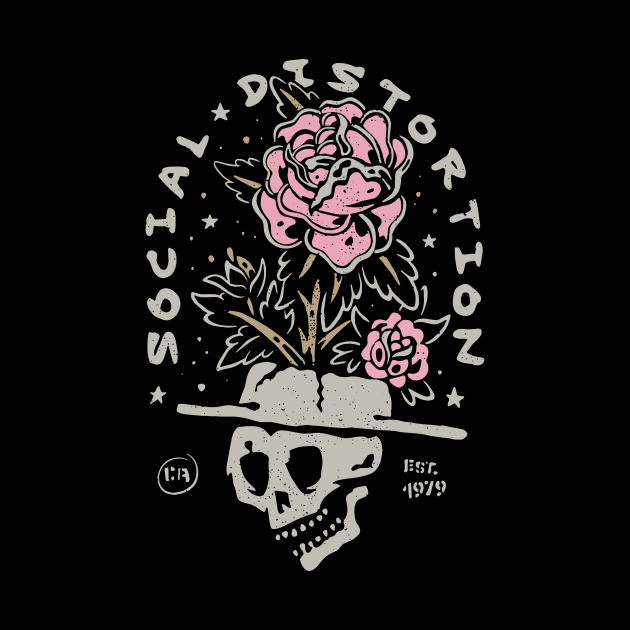 Skull Flower Womens by Bone Perez