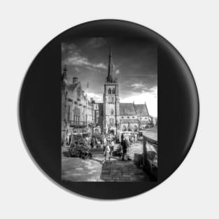 Durham City Centre Black And White Pin